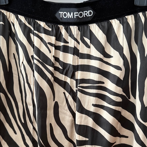Tom Ford Black and Cream Zebra Print Pants - Picture 2 of 7